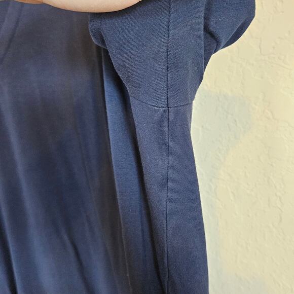 Universal Standard Tesino Washed Jersey Dress V Neck Navy Plus 18 / 20 - Picture 6 of 11